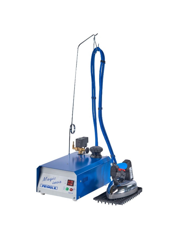 بريمولا مولد بخار بريمولا ماجيك إينوكس، سعة 2.5 لتر، ضمان لمدة عامين، مع قاعدة حديدية مؤكسدة بقدرة 800 واط - Image 1